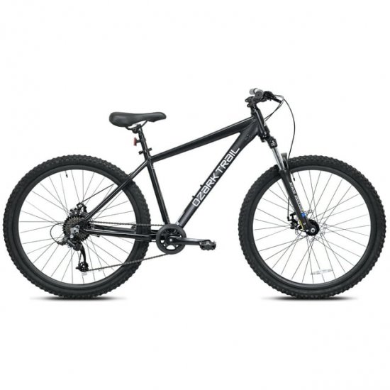Ozark Trail 27.5\" Vibe Mountain Bike, Medium Frame, Black, Adult, Unisex