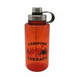 Ozark Trail 32 oz (32 fluid ounces) Red BPA Free Plastic Water Bottle with Screw-on Lid, Camping Design