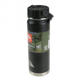 Ozark Trail 24 oz Black Stainless Steel Water Bottle with Screw Cap
