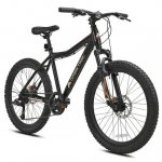 Ozark Trail 24" Glide Mountain Bike, 8 Speed, Black, Teen, Unisex