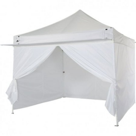 Ozark Trail White Commercial Instant 10' x 10' Straight Leg Canopy with Sidewalls