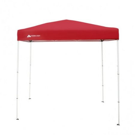 Ozark Trail 4' x 6' Instant Pop-up Straight Leg Outdoor Canopy Type Shading Shelter, Brilliant Red