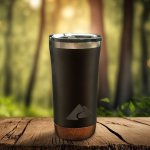 Ozark Trail 18 oz Insulated Stainless Steel Tumbler with Cork Bottom, Black