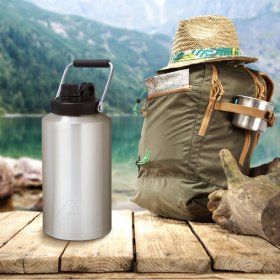 Ozark Trail 1-Gallon Insulated Stainless-Steel Water Jug, Silver