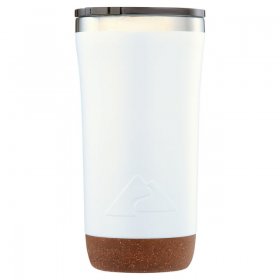Ozark Trail 18 oz Insulated Stainless Steel Tumbler with Cork Bottom, White