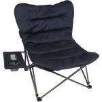 Ozark Trail MC-96804 Oversized Relax Plush Chair with Side Table, Blue